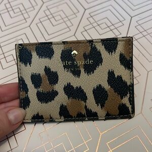 Kate Spade Leopard Print Card Holder